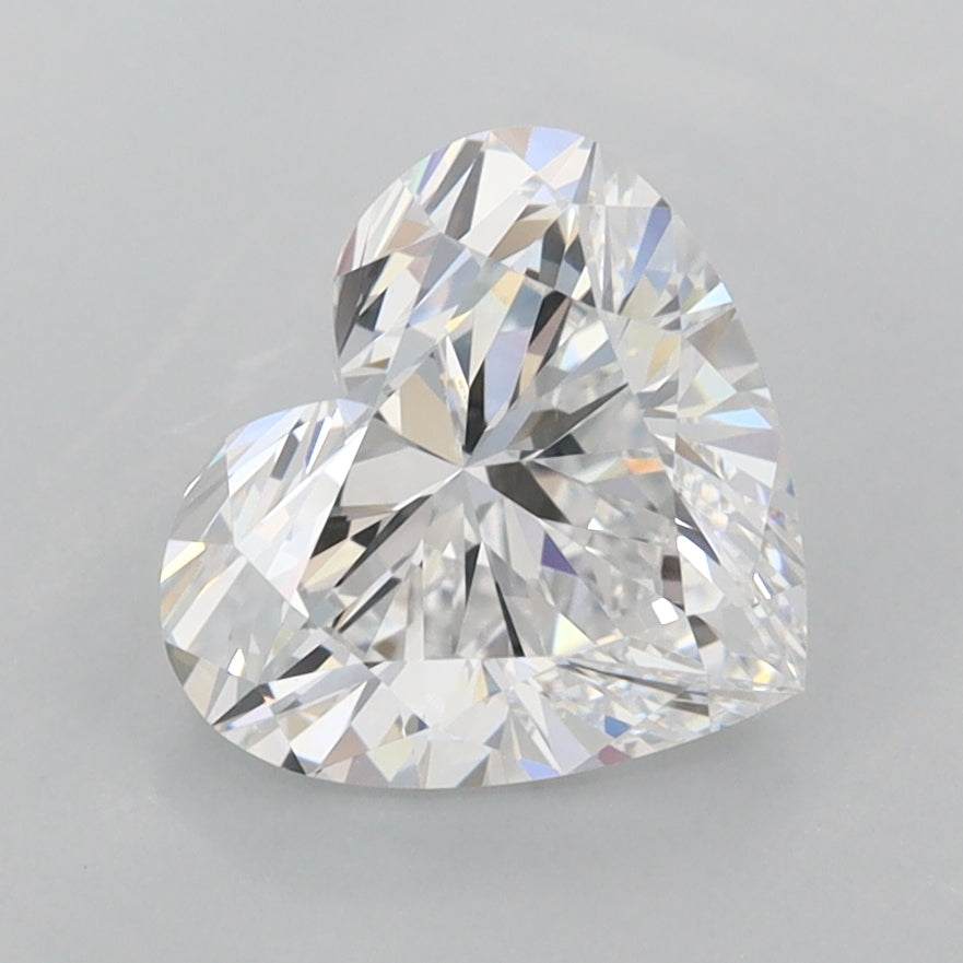 2.04 Carat Heart Shaped, Ideal Cut, D Color, FL Clarity, IGI Certified Lab Grown Diamond