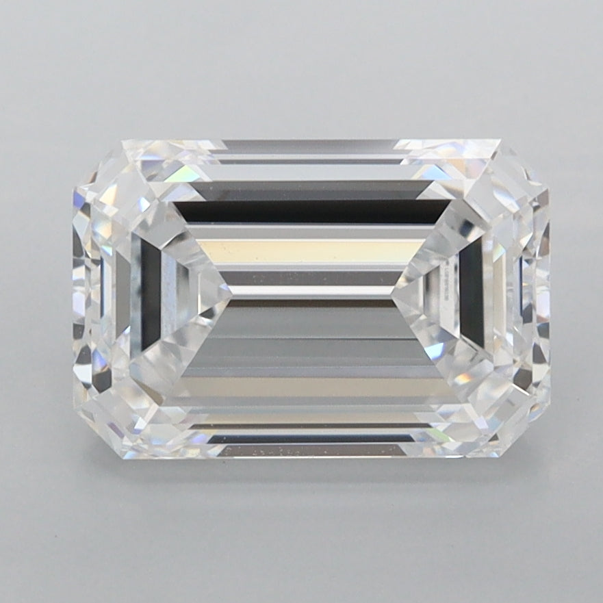 2.68 Carat Emerald Shaped, Ideal Cut, D Color, FL Clarity, IGI Certified Lab Grown Diamond