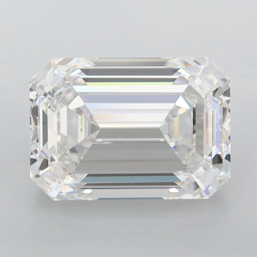 3.07 Carat Emerald Shaped, Ideal Cut, D Color, FL Clarity, IGI Certified Lab Grown Diamond