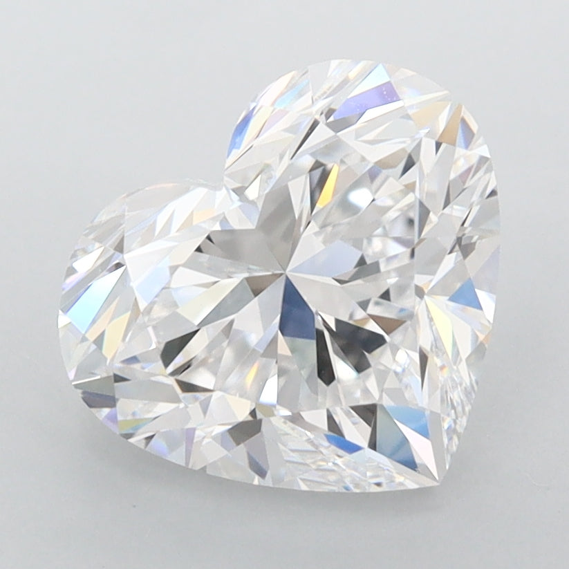 2.79 Carat Heart Shaped, Ideal Cut, D Color, FL Clarity, IGI Certified Lab Grown Diamond
