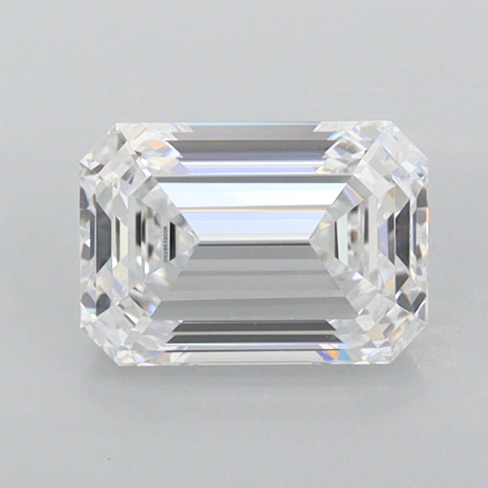 1.08 Carat Emerald Shaped, Ideal Cut, D Color, FL Clarity, IGI Certified Lab Grown Diamond