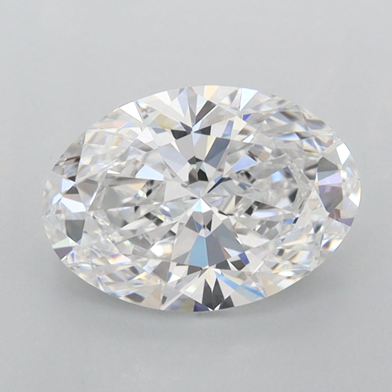 1.38 Carat Oval Shaped, Ideal Cut, D Color, FL Clarity, IGI Certified Lab Grown Diamond