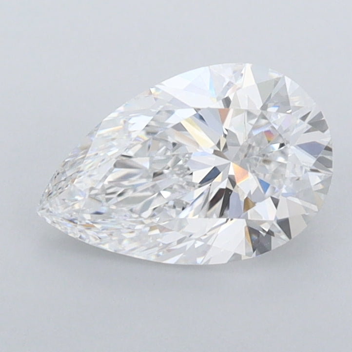 1.05 Carat Pear Shaped, Excellent Cut, D Color, IF Clarity, IGI Certified Lab Grown Diamond