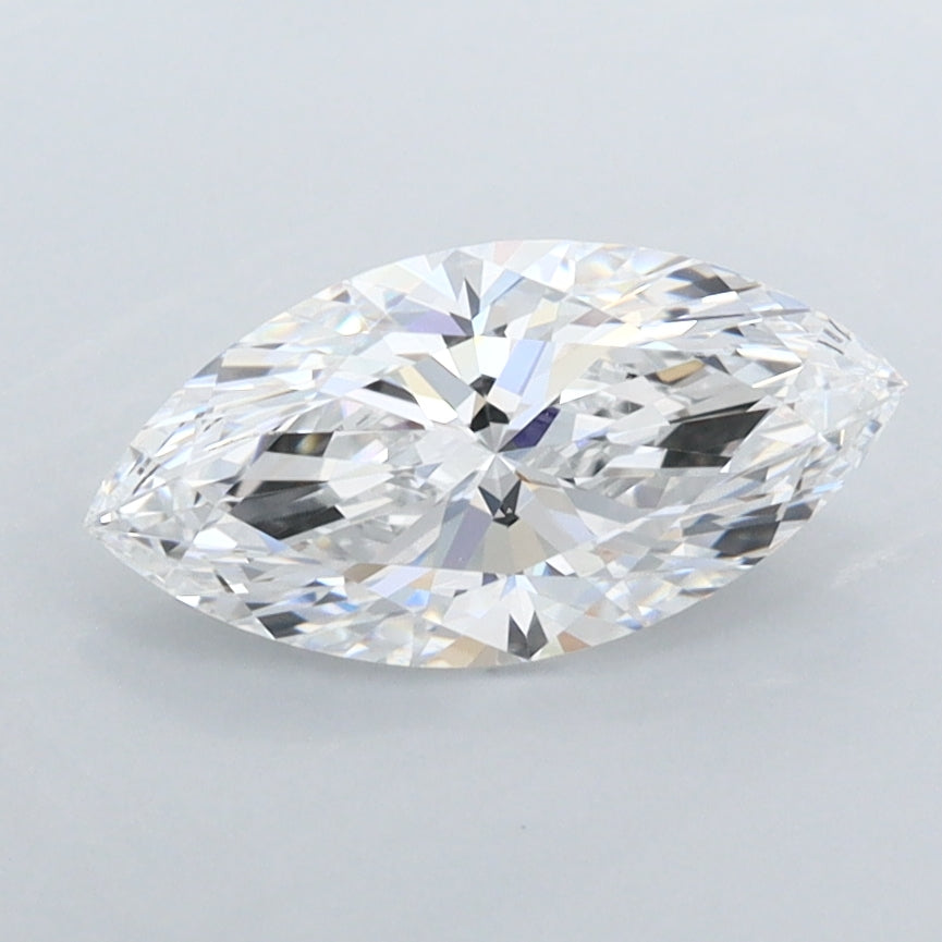 1.10 Carat Marquise Shaped, Ideal Cut, D Color, IF Clarity, IGI Certified Lab Grown Diamond