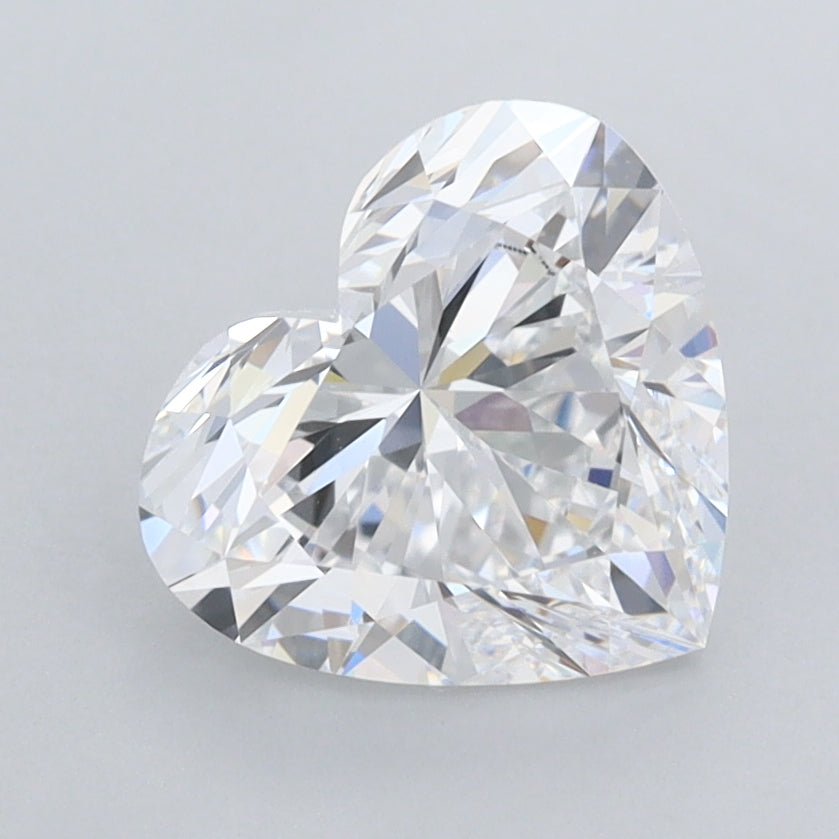 2.08 Carat Heart Shaped, Ideal Cut, D Color, FL Clarity, IGI Certified Lab Grown Diamond