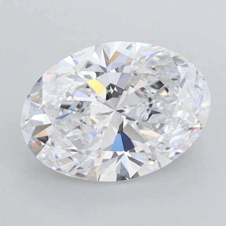 1.47 Carat Oval Shaped, Ideal Cut, D Color, FL Clarity, IGI Certified Lab Grown Diamond