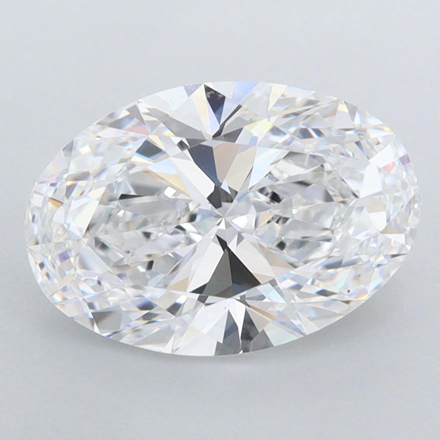 2.39 Carat Oval Shaped, Ideal Cut, D Color, FL Clarity, IGI Certified Lab Grown Diamond