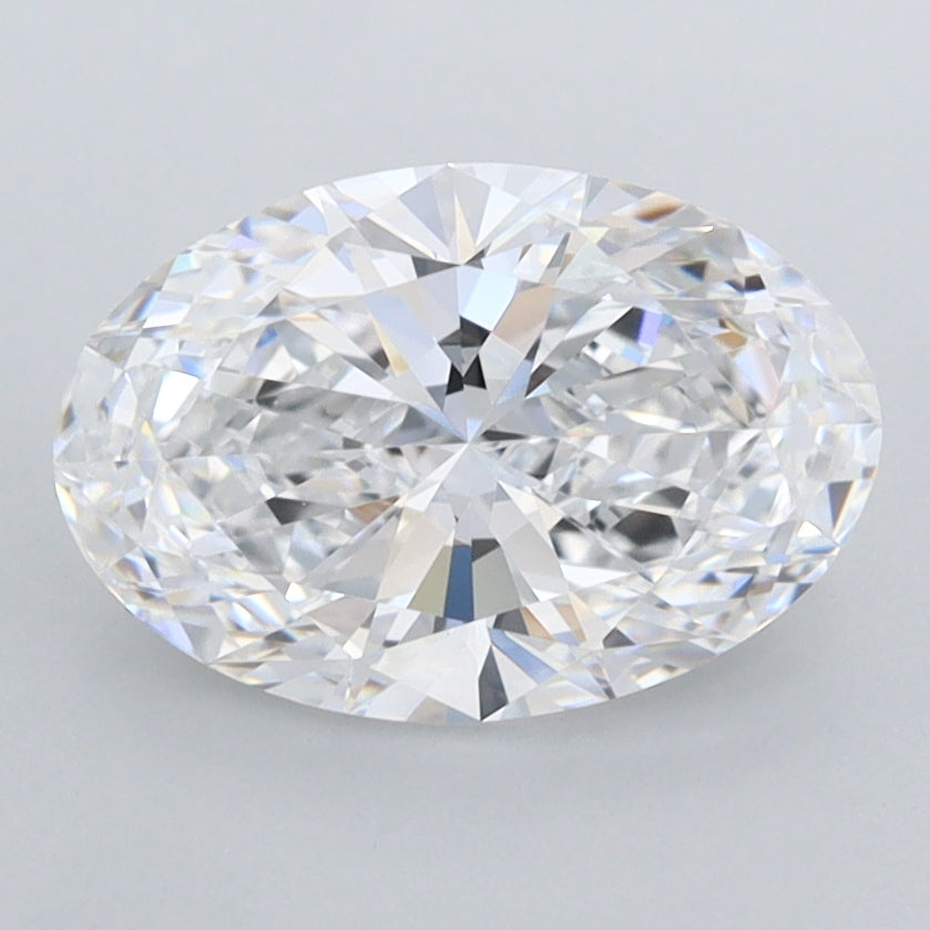 1.79 Carat Oval Shaped, Excellent Cut, D Color, FL Clarity, IGI Certified Lab Grown Diamond