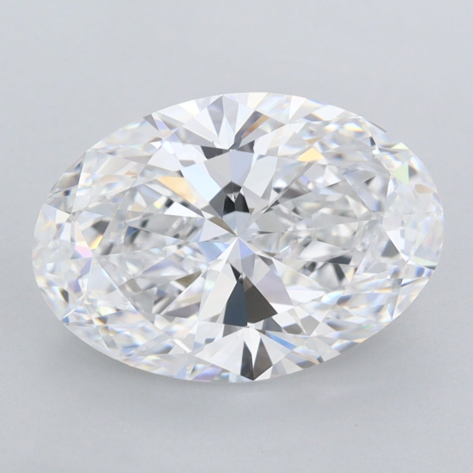 2.60 Carat Oval Shaped, Ideal Cut, D Color, FL Clarity, IGI Certified Lab Grown Diamond