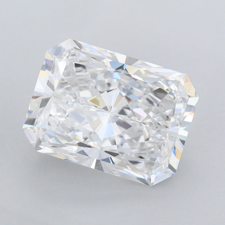 2.41 Carat Radiant Shaped, Ideal Cut, D Color, FL Clarity, IGI Certified Lab Grown Diamond