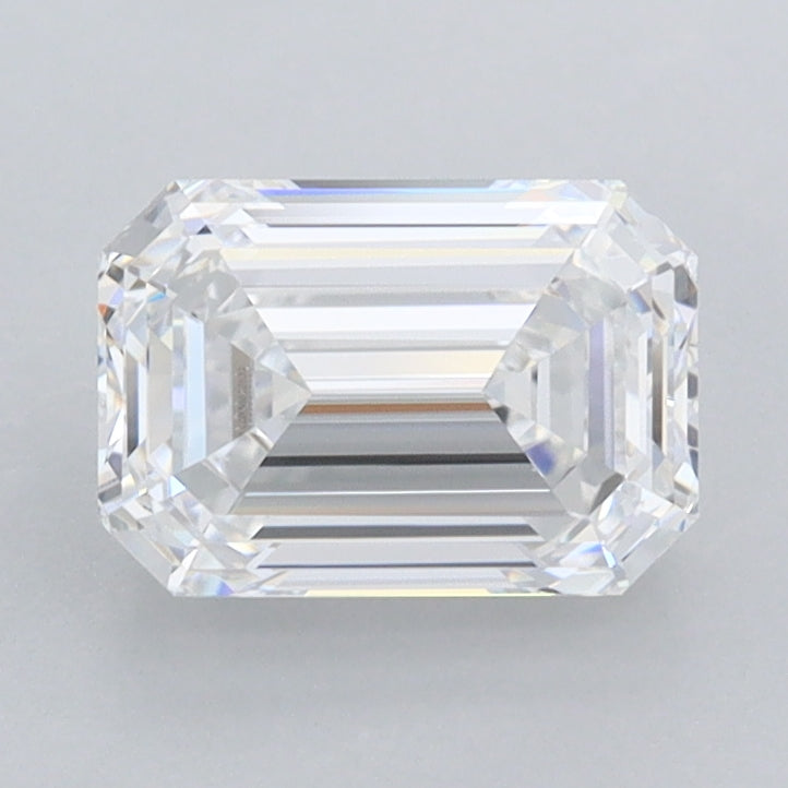 1.37 Carat Emerald Shaped, Ideal Cut, D Color, FL Clarity, IGI Certified Lab Grown Diamond