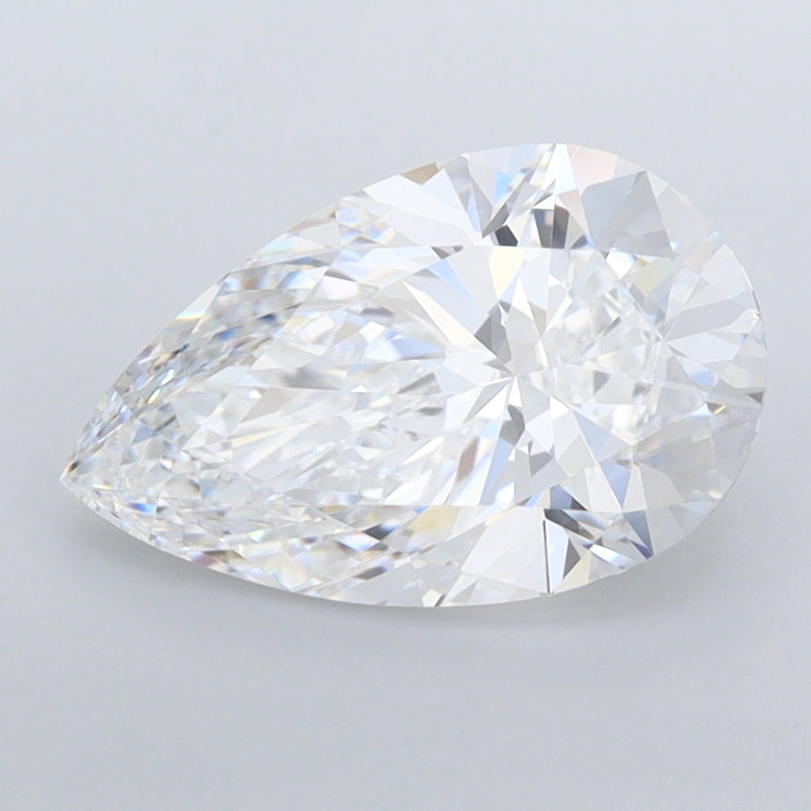 1.96 Carat Pear Shaped, Ideal Cut, D Color, FL Clarity, IGI Certified Lab Grown Diamond