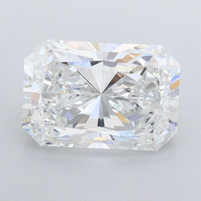 1.54 Carat Radiant Shaped, Ideal Cut, D Color, FL Clarity, IGI Certified Lab Grown Diamond