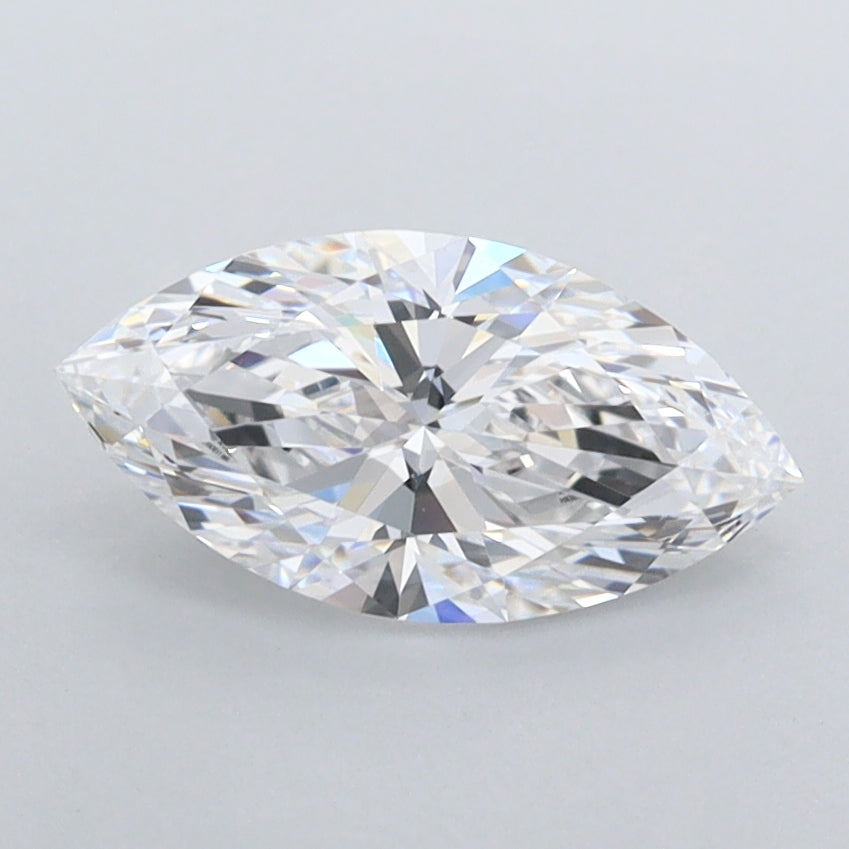 1.01 Carat Marquise Shaped, Ideal Cut, D Color, FL Clarity, IGI Certified Lab Grown Diamond