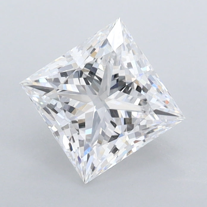 1.03 Carat Princess Shaped, Ideal Cut, D Color, FL Clarity, IGI Certified Lab Grown Diamond