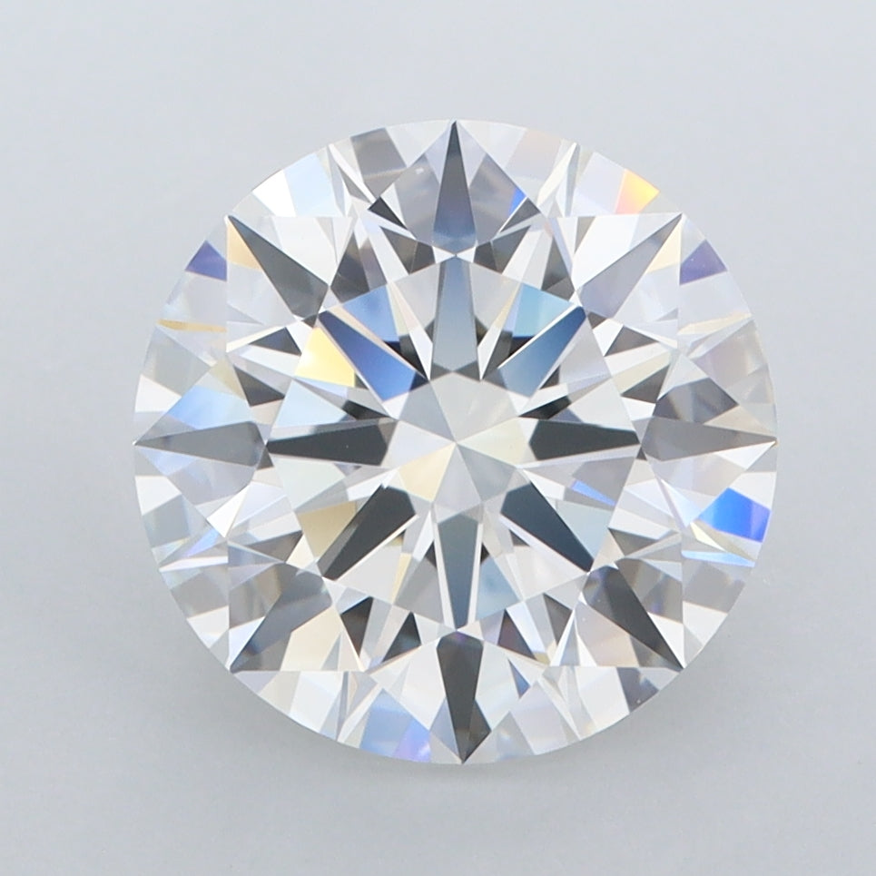 3.54 Carat Round Shaped, Ideal Cut, D Color, FL Clarity, IGI Certified Lab Grown Diamond