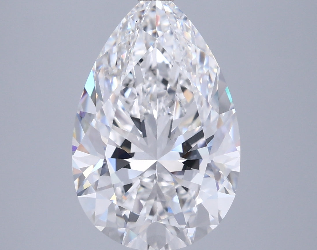 4.08 Carat Pear Shaped, Excellent Cut, E Color, VVS1 Clarity, IGI Certified Lab Grown Diamond