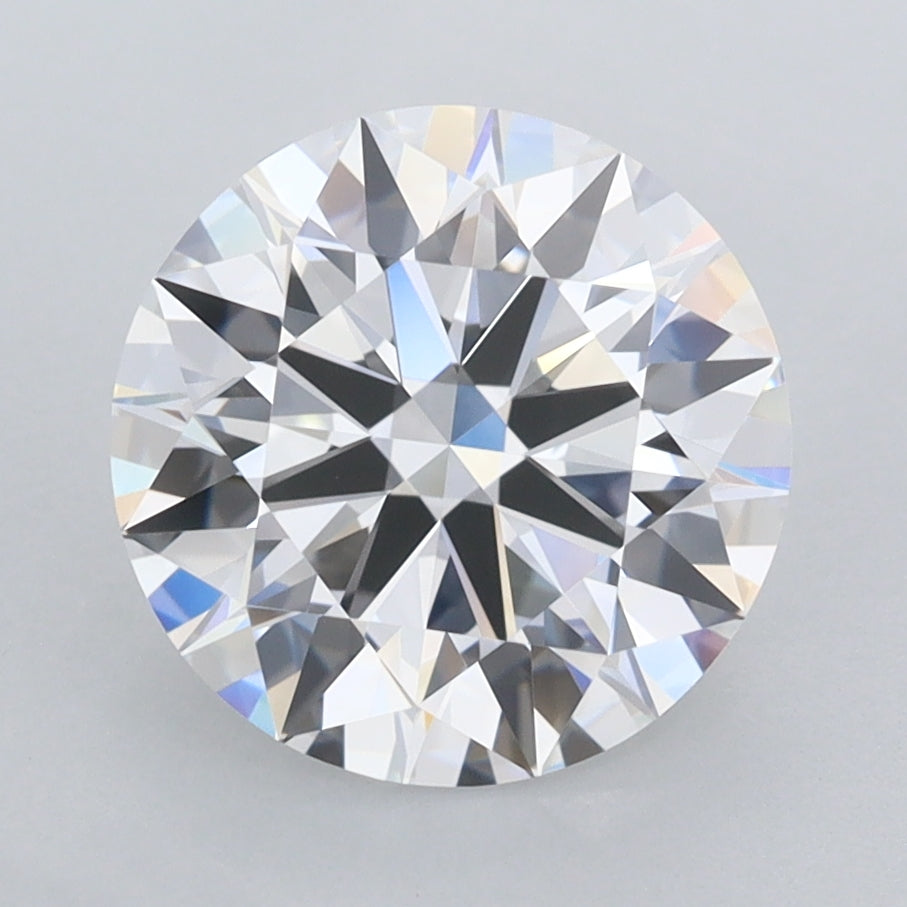 2.86 Carat Round Shaped, Ideal Cut, D Color, FL Clarity, IGI Certified Lab Grown Diamond