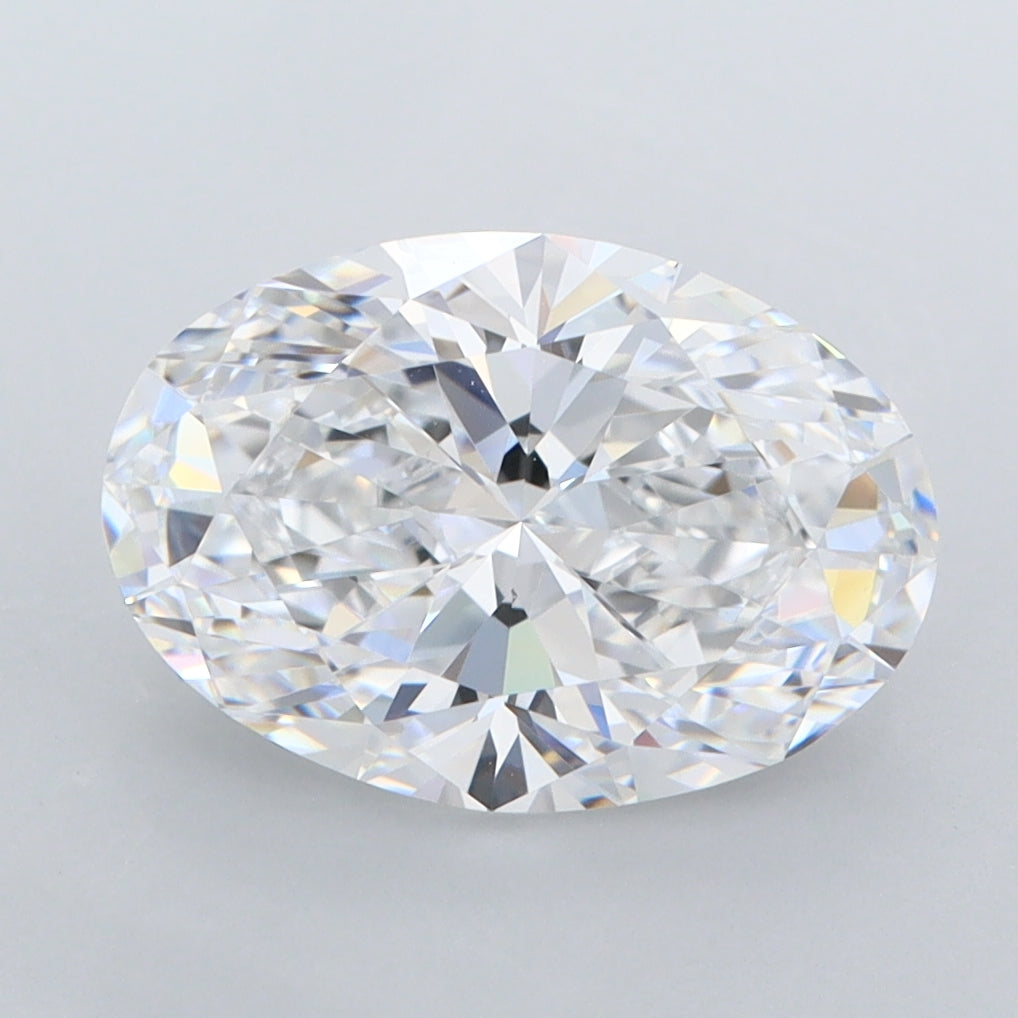 3.00 Carat Oval Shaped, Ideal Cut, D Color, FL Clarity, IGI Certified Lab Grown Diamond