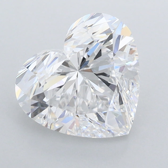 1.50 Carat Heart Shaped, Excellent Cut, D Color, FL Clarity, IGI Certified Lab Grown Diamond