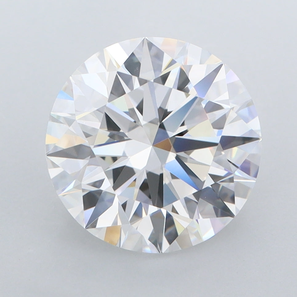 3.43 Carat Round Shaped, Ideal Cut, D Color, FL Clarity, IGI Certified Lab Grown Diamond
