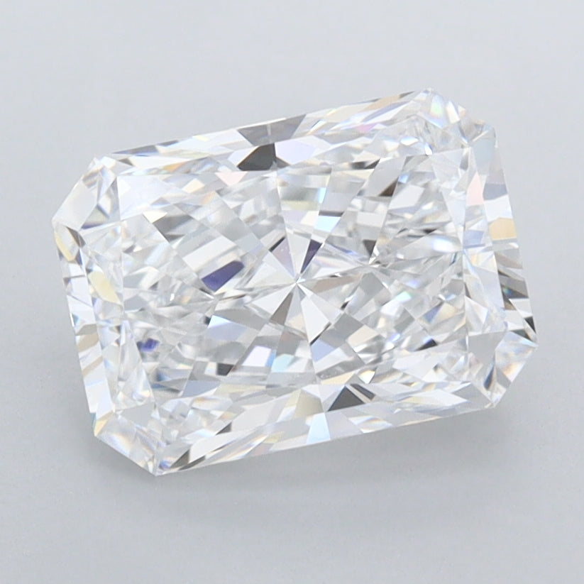 1.92 Carat Radiant Shaped, Ideal Cut, D Color, FL Clarity, IGI Certified Lab Grown Diamond