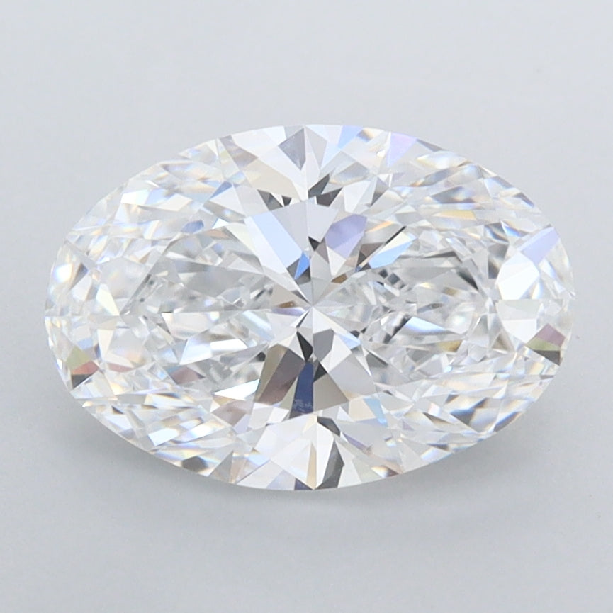 1.98 Carat Oval Shaped, Ideal Cut, D Color, FL Clarity, IGI Certified Lab Grown Diamond