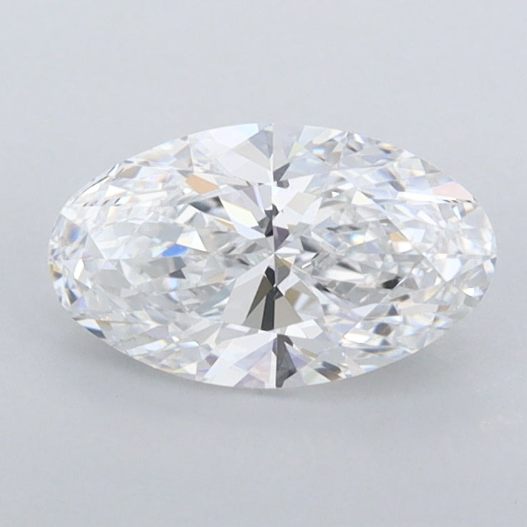 0.93 Carat Oval Shaped, Ideal Cut, D Color, FL Clarity, IGI Certified Lab Grown Diamond