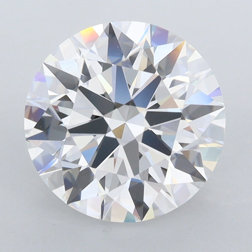 3.03 Carat Round Shaped, Ideal Cut, D Color, FL Clarity, IGI Certified Lab Grown Diamond