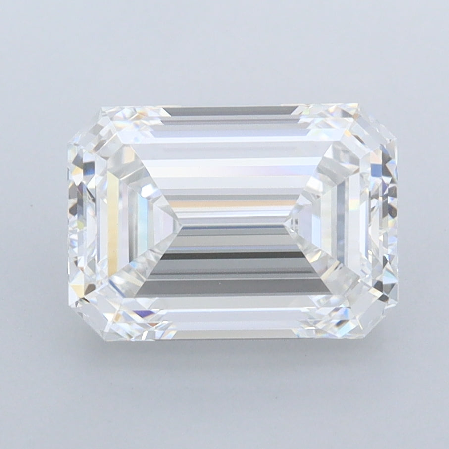 2.57 Carat Emerald Shaped, Ideal Cut, E Color, FL Clarity, IGI Certified Lab Grown Diamond