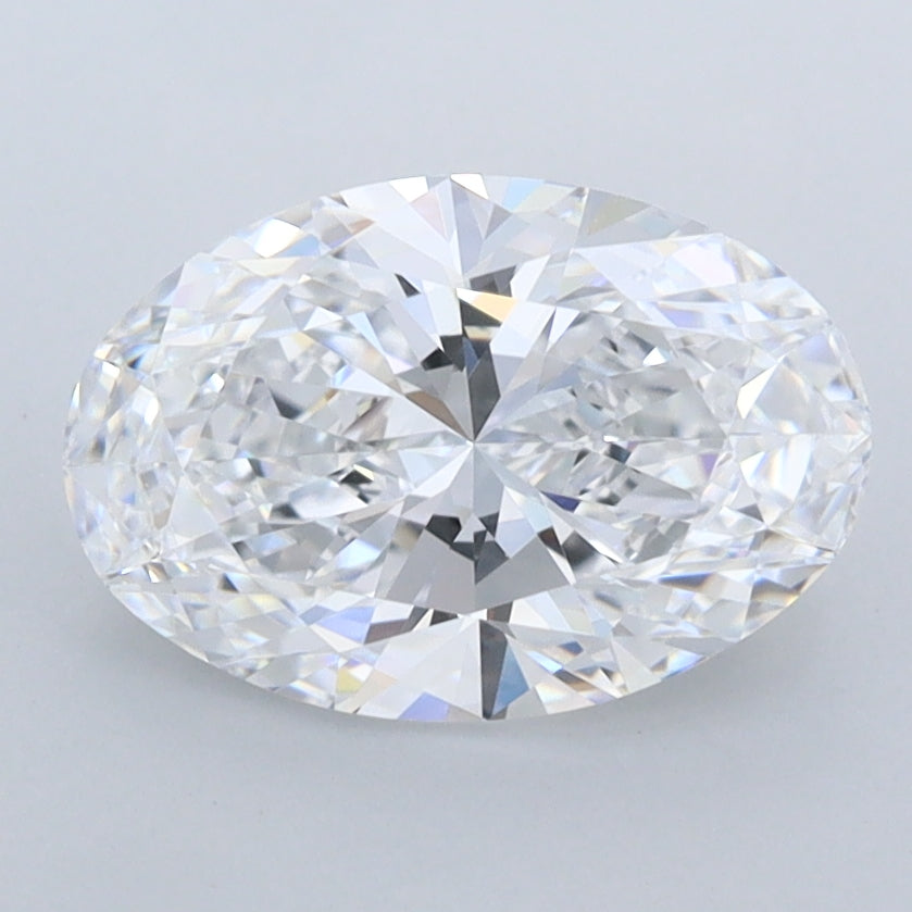 2.01 Carat Oval Shaped, Ideal Cut, D Color, FL Clarity, IGI Certified Lab Grown Diamond