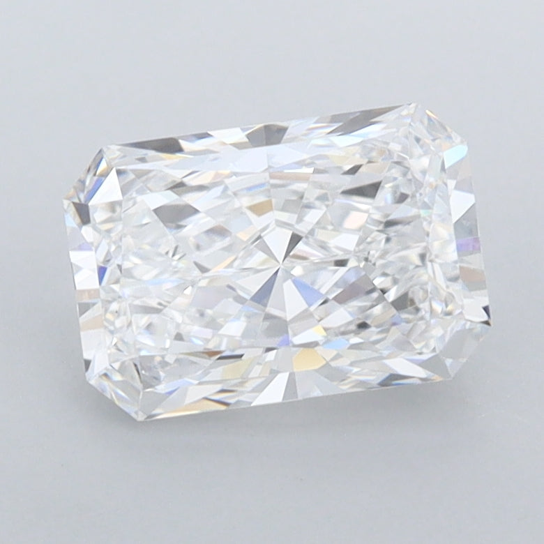 1.42 Carat Radiant Shaped, Ideal Cut, D Color, FL Clarity, IGI Certified Lab Grown Diamond