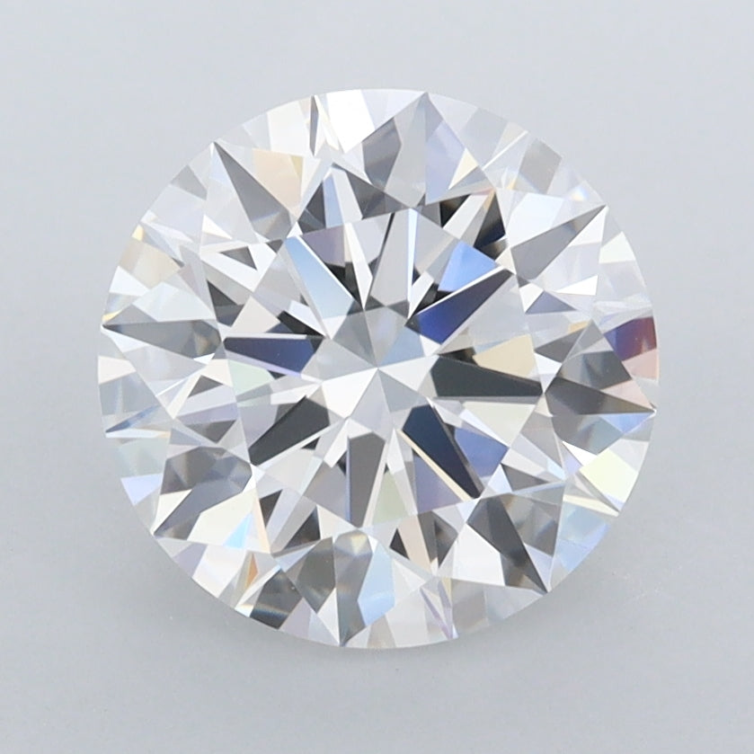 2.45 Carat Round Shaped, Ideal Cut, D Color, FL Clarity, IGI Certified Lab Grown Diamond