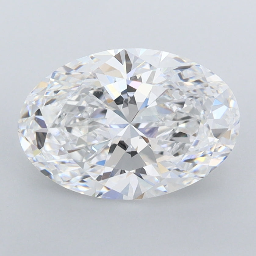 1.88 Carat Oval Shaped, Ideal Cut, D Color, FL Clarity, IGI Certified Lab Grown Diamond