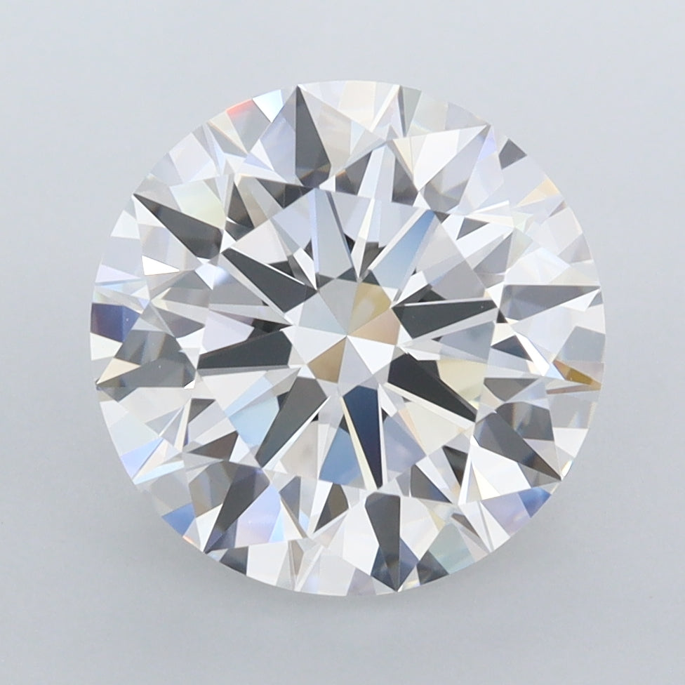 3.99 Carat Round Shaped, Ideal Cut, D Color, FL Clarity, IGI Certified Lab Grown Diamond