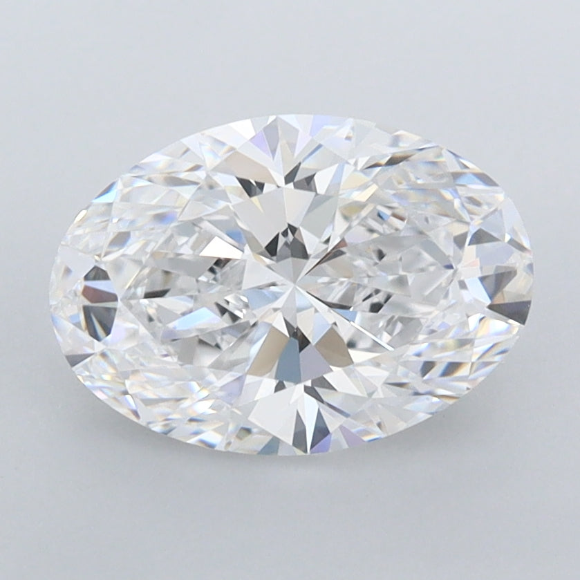 1.85 Carat Oval Shaped, Ideal Cut, D Color, FL Clarity, IGI Certified Lab Grown Diamond