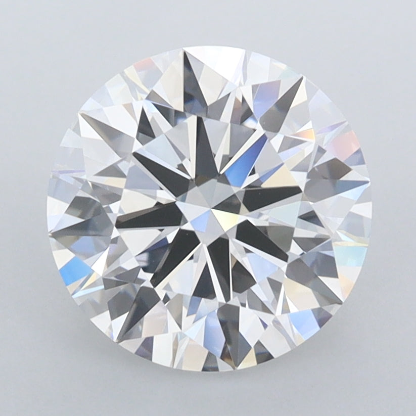 2.65 Carat Round Shaped, Ideal Cut, D Color, FL Clarity, IGI Certified Lab Grown Diamond