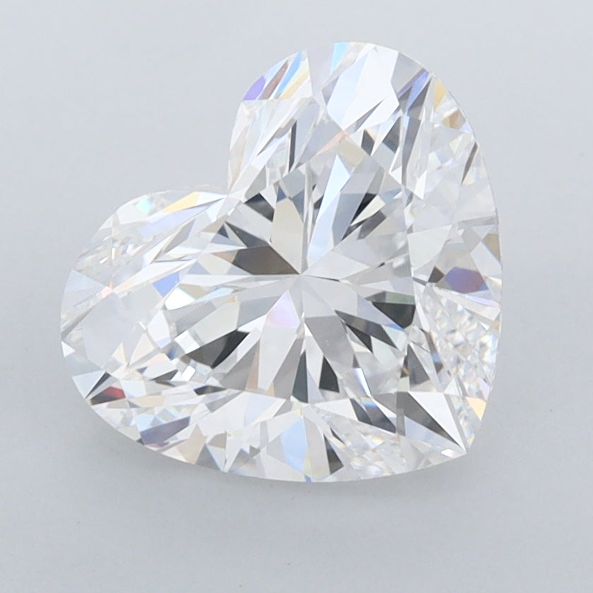 2.45 Carat Heart Shaped, Ideal Cut, D Color, FL Clarity, IGI Certified Lab Grown Diamond