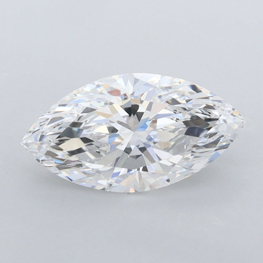 1.21 Carat Marquise Shaped, Ideal Cut, D Color, FL Clarity, IGI Certified Lab Grown Diamond