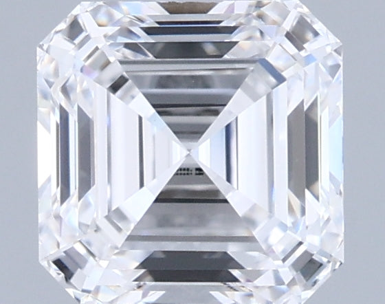 1.31 Carat Asscher Shaped, Ideal Cut, D Color, VVS1 Clarity, IGI Certified Lab Grown Diamond