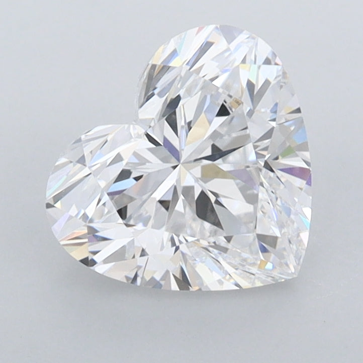 1.52 Carat Heart Shaped, Ideal Cut, D Color, VVS1 Clarity, IGI Certified Lab Grown Diamond