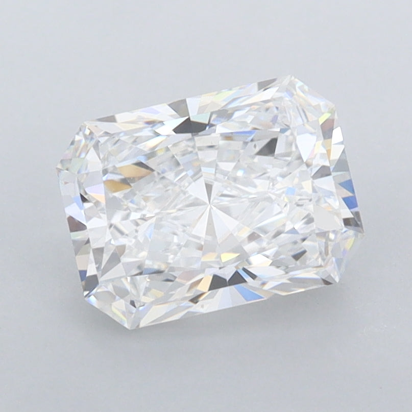 1.52 Carat Radiant Shaped, Ideal Cut, D Color, FL Clarity, IGI Certified Lab Grown Diamond