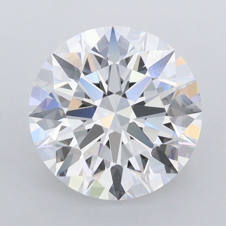 2.06 Carat Round Shaped, Ideal Cut, D Color, FL Clarity, IGI Certified Lab Grown Diamond
