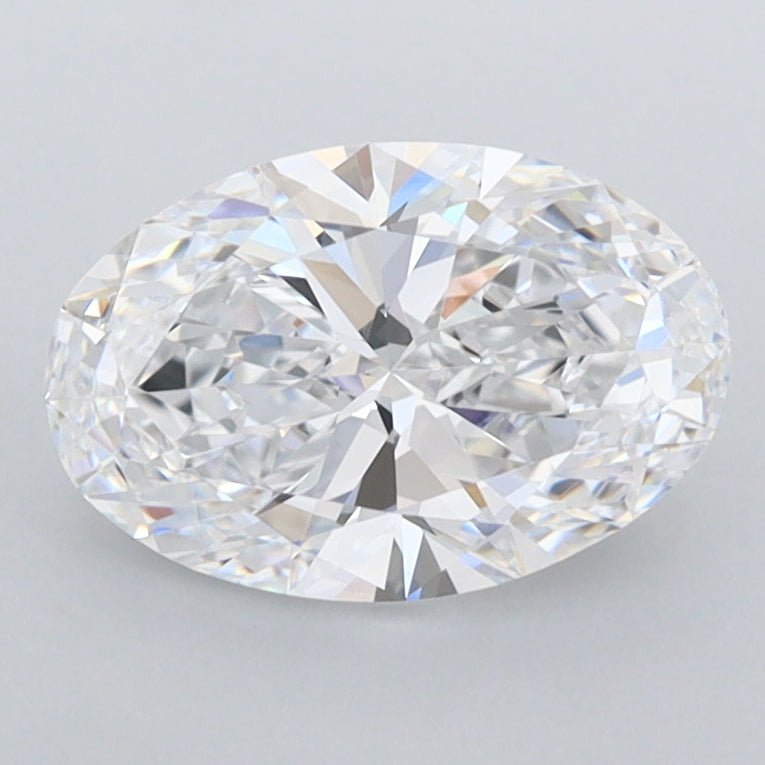 1.53 Carat Oval Shaped, Ideal Cut, D Color, FL Clarity, IGI Certified Lab Grown Diamond