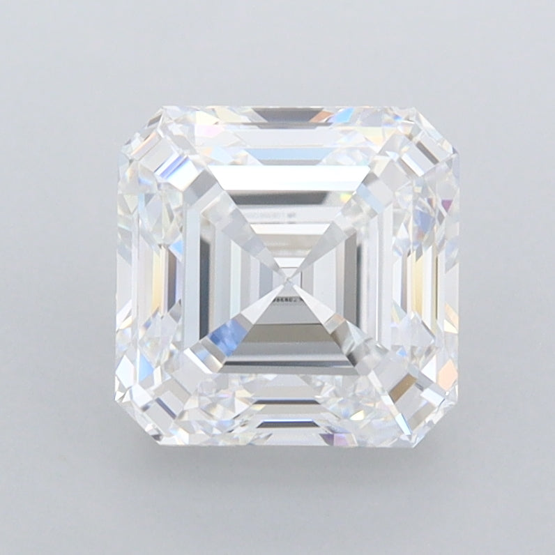1.92 Carat Asscher Shaped, Ideal Cut, D Color, FL Clarity, IGI Certified Lab Grown Diamond