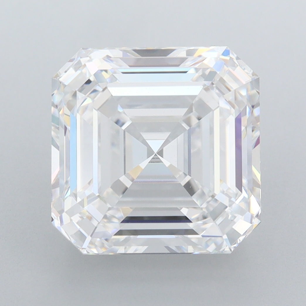 5.03 Carat Asscher Shaped, Ideal Cut, D Color, VVS1 Clarity, IGI Certified Lab Grown Diamond