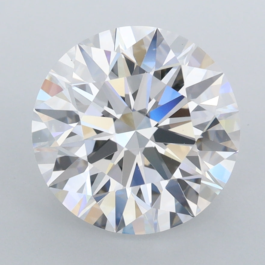 3.47 Carat Round Shaped, Ideal Cut, D Color, FL Clarity, IGI Certified Lab Grown Diamond