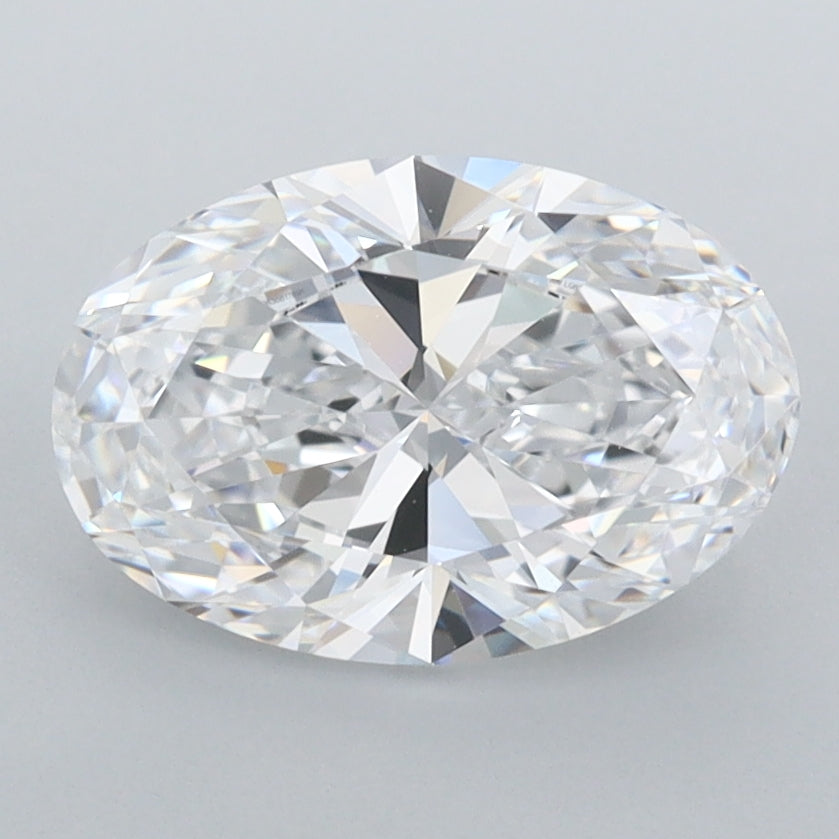2.08 Carat Oval Shaped, Ideal Cut, D Color, FL Clarity, IGI Certified Lab Grown Diamond