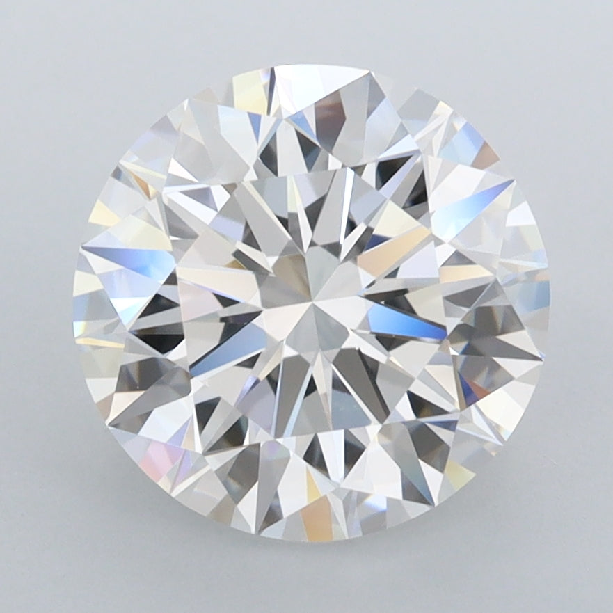 3.38 Carat Round Shaped, Ideal Cut, E Color, FL Clarity, IGI Certified Lab Grown Diamond