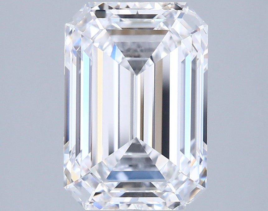 2.61 Carat Emerald Shaped, Ideal Cut, D Color, FL Clarity, IGI Certified Lab Grown Diamond